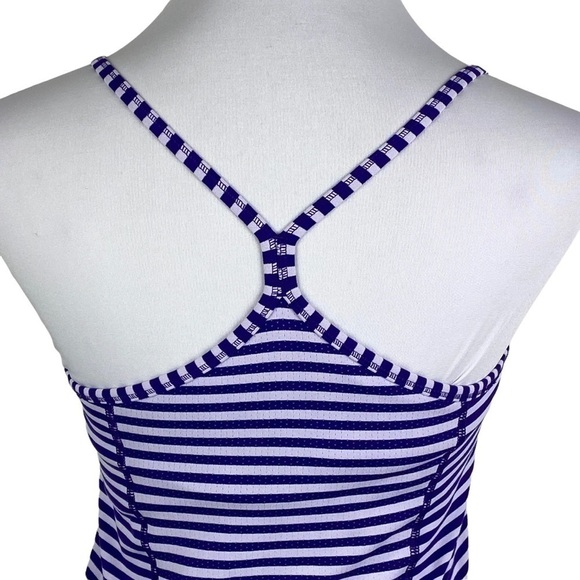 Nike‎ Dri-Fit Slim Fit Purple Striped Built-In Bra Athletic Tank Top Women's Med - Picture 4 of 12